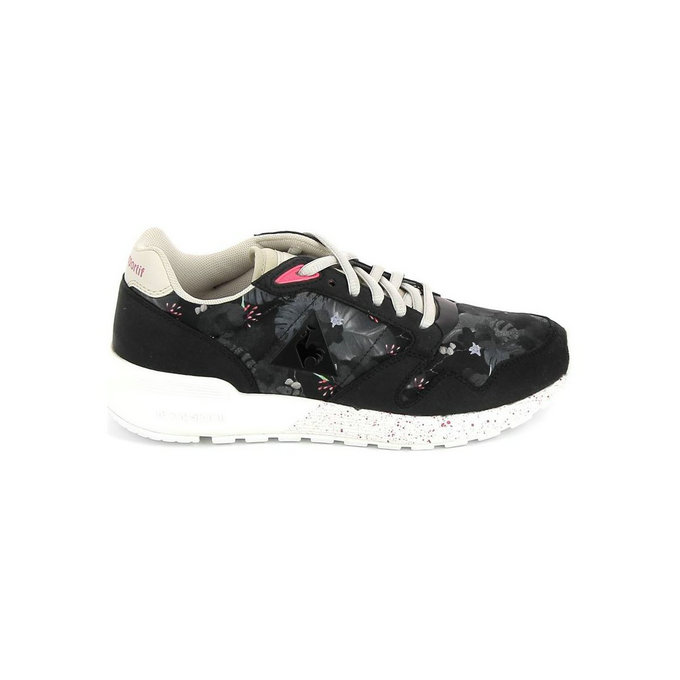 Le Coq Sportif Omega X Floral Noir Imprimé - Chaussures Baskets Basses Femme